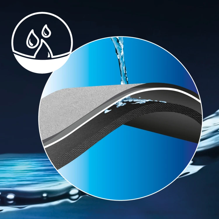 Tapis de bain ultra-absorbant imprimé galet antidérapant