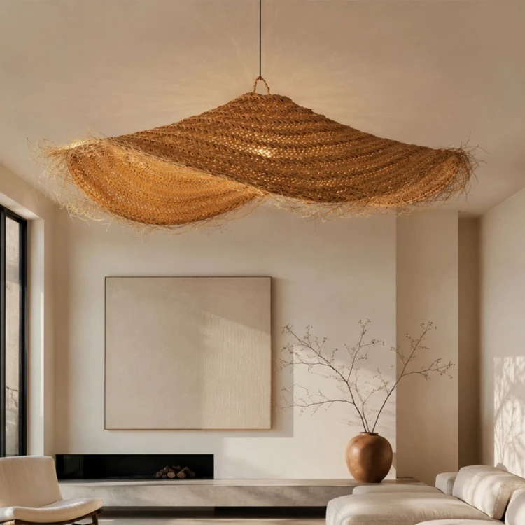 Abat-jour parasol Doum fibre de palmier