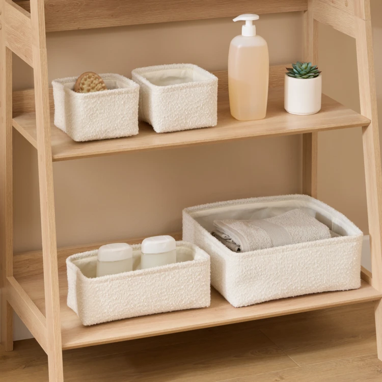 Lot de 4 paniers de rangement en polyester