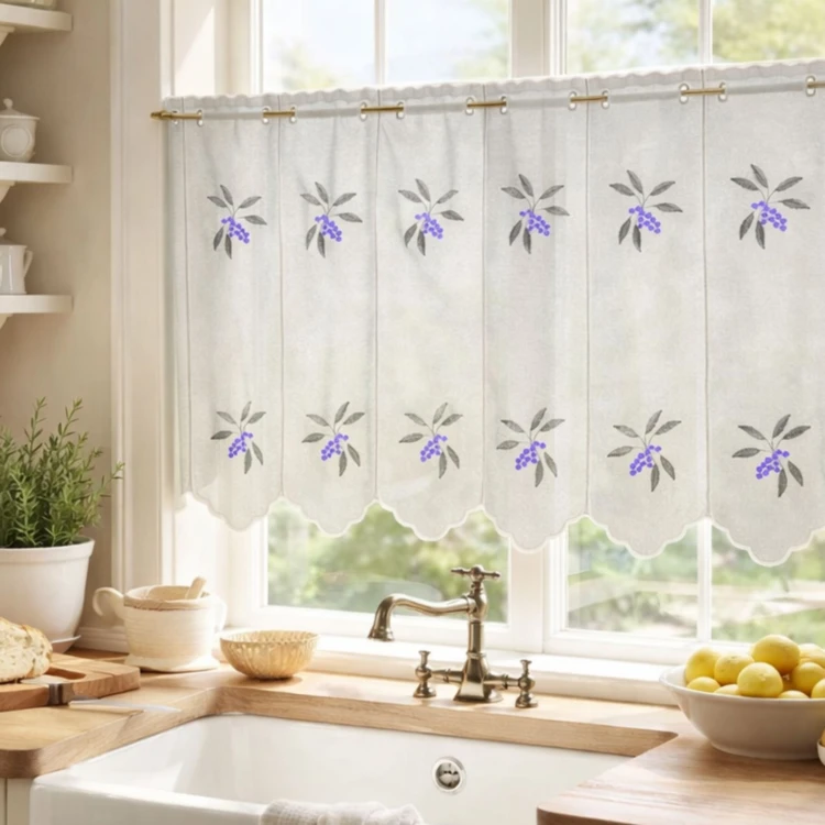 Brise bise brodé baie colorée