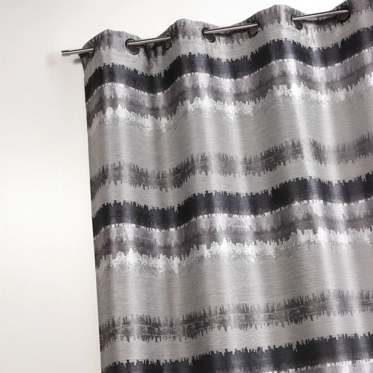 Cortina étnica de Jacquard a rayas horizontales