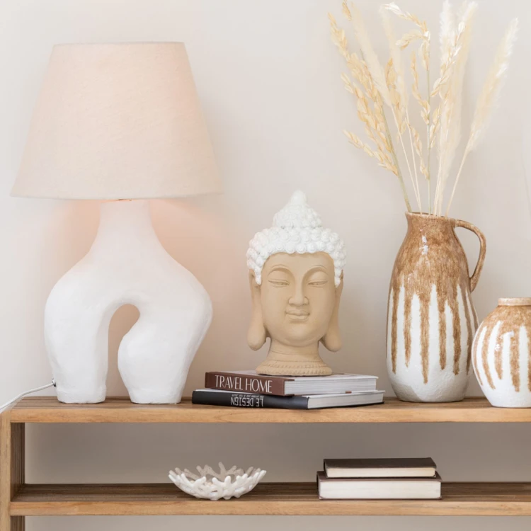 Meuble console avec étagère gigogne en teck lot de 2