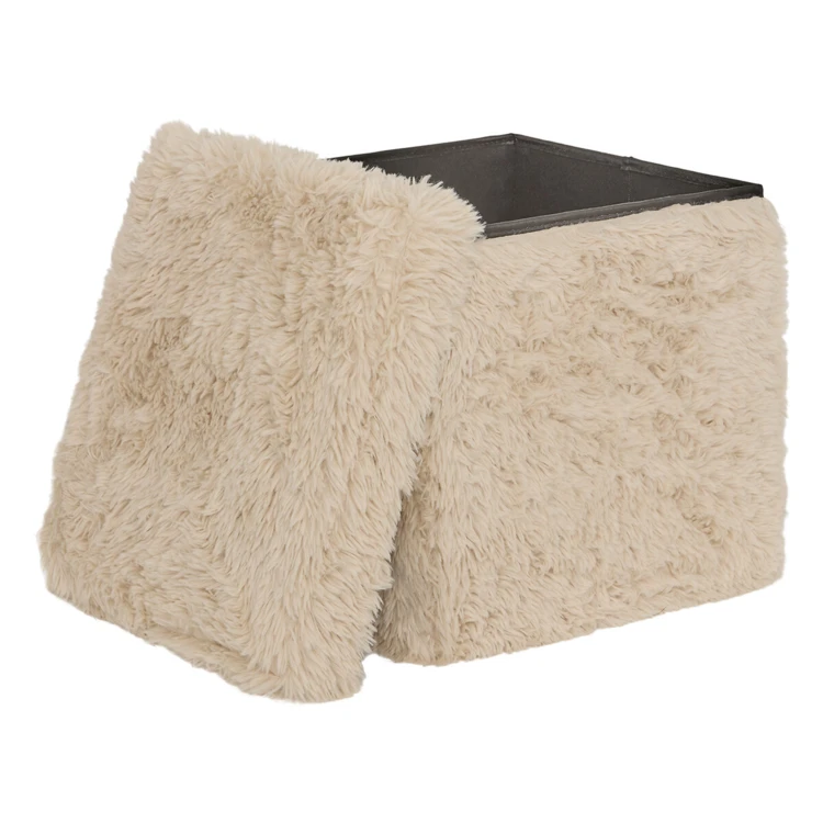 Pouf pieghevole con contenitore integrato