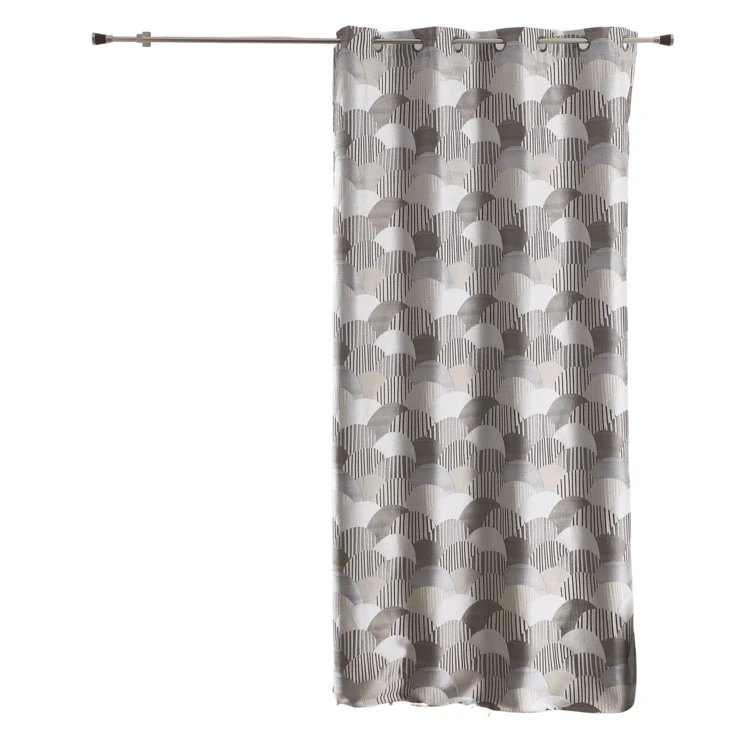 Cortina de estofos em jacquard arredondado