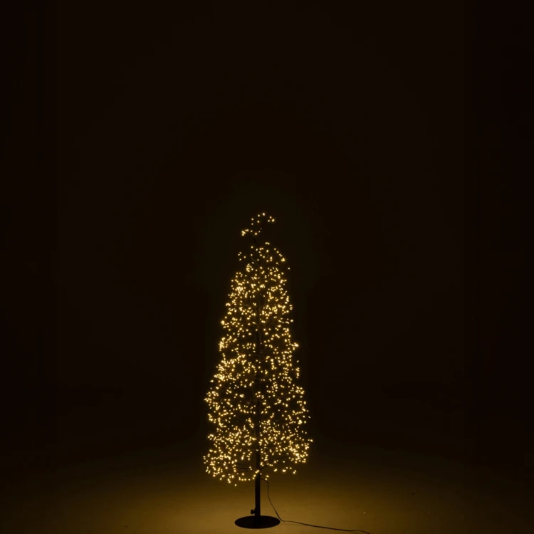 ARBRE LED LUMIÈRES BLANC CHAUD FER NOIR EXTRA LARGE