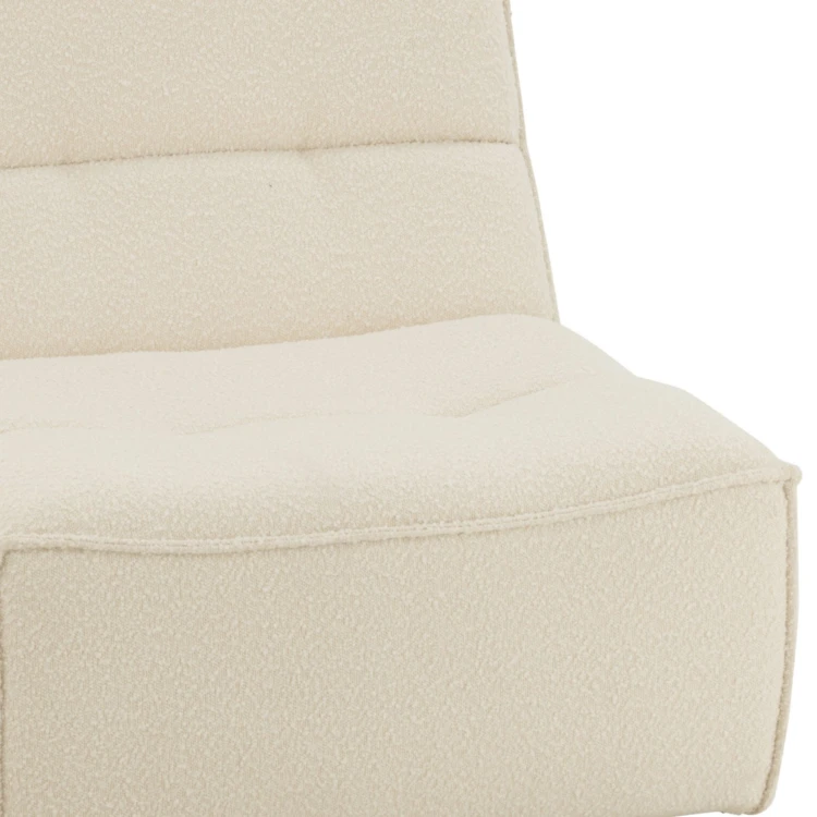 Fauteuil pivotant carré en tissu bouclette
