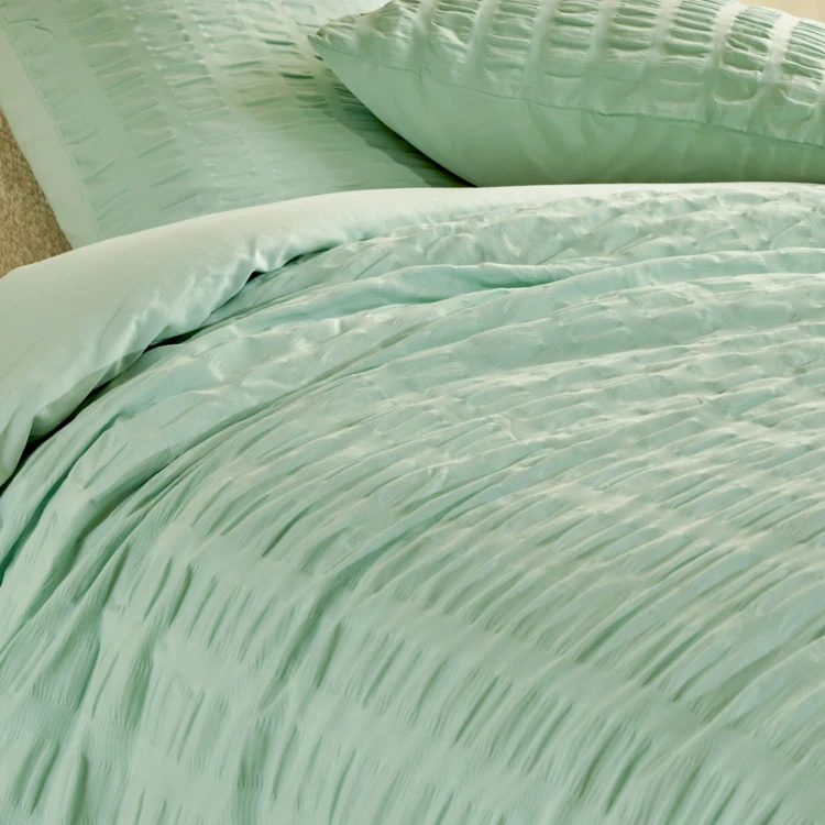 Parure de lit 3 pièces à rayures plissées