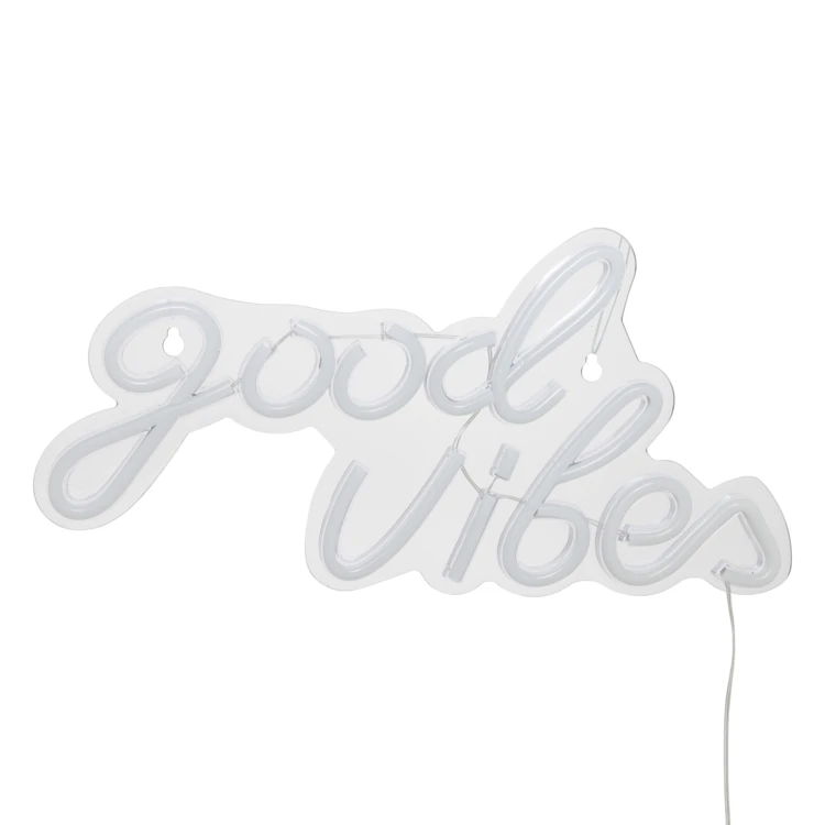 LED-Neon-Wandleuchte "Good Vibes"