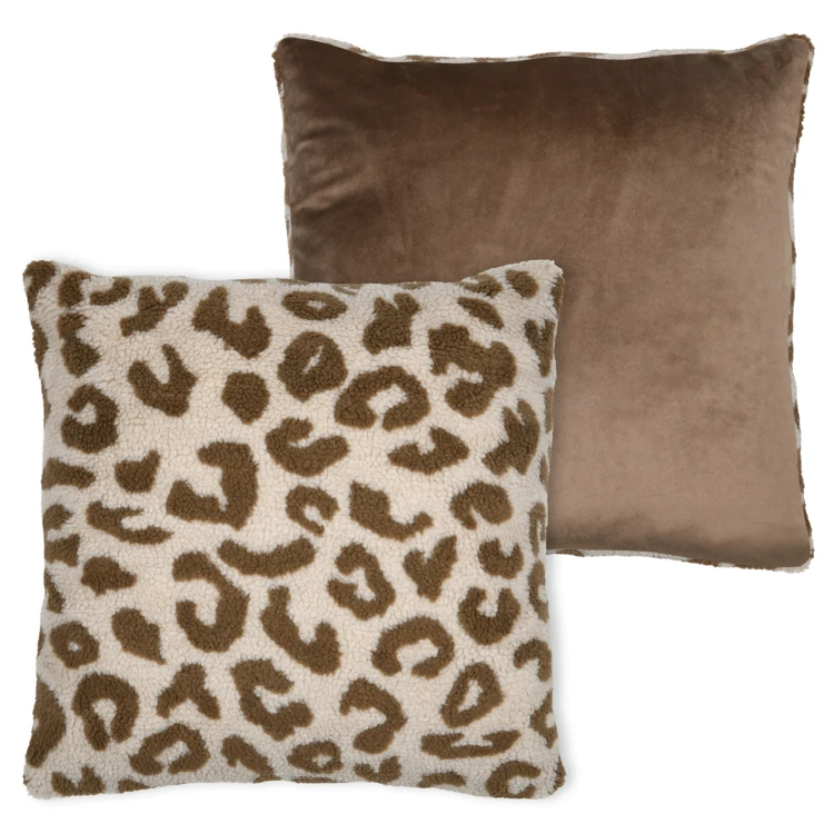 Coussin imprimé léopard