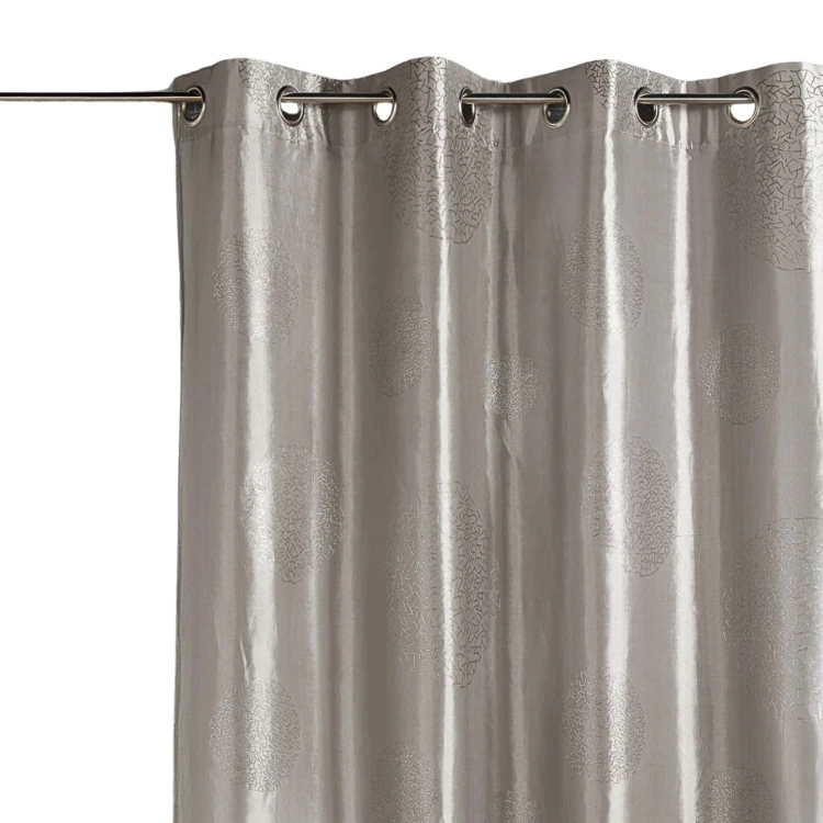Rideau ameublement en Taffetas imprimé Argent