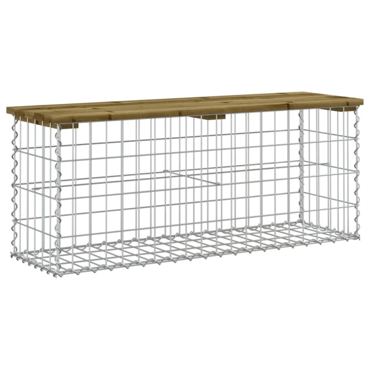 Banc de jardin gabion