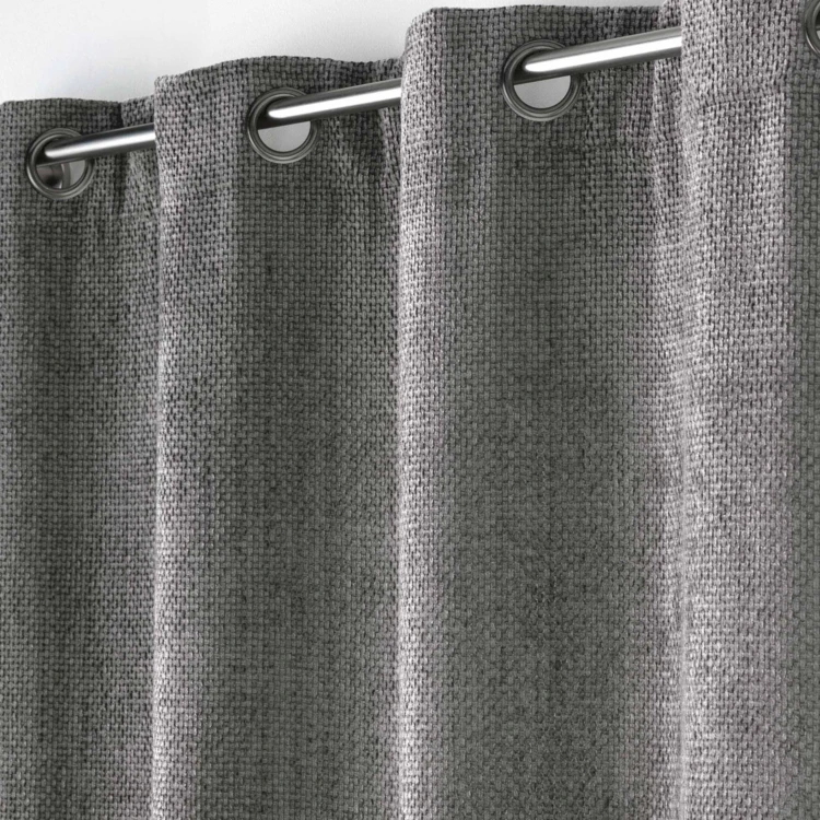Rideau à œillets en velours chenille