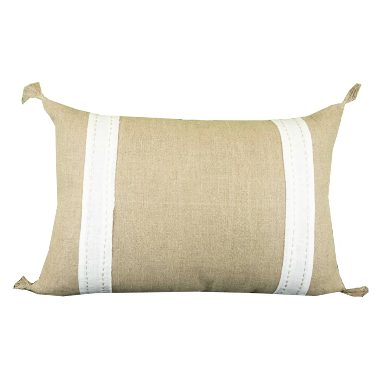 Coussin en lin et coton déhoussable