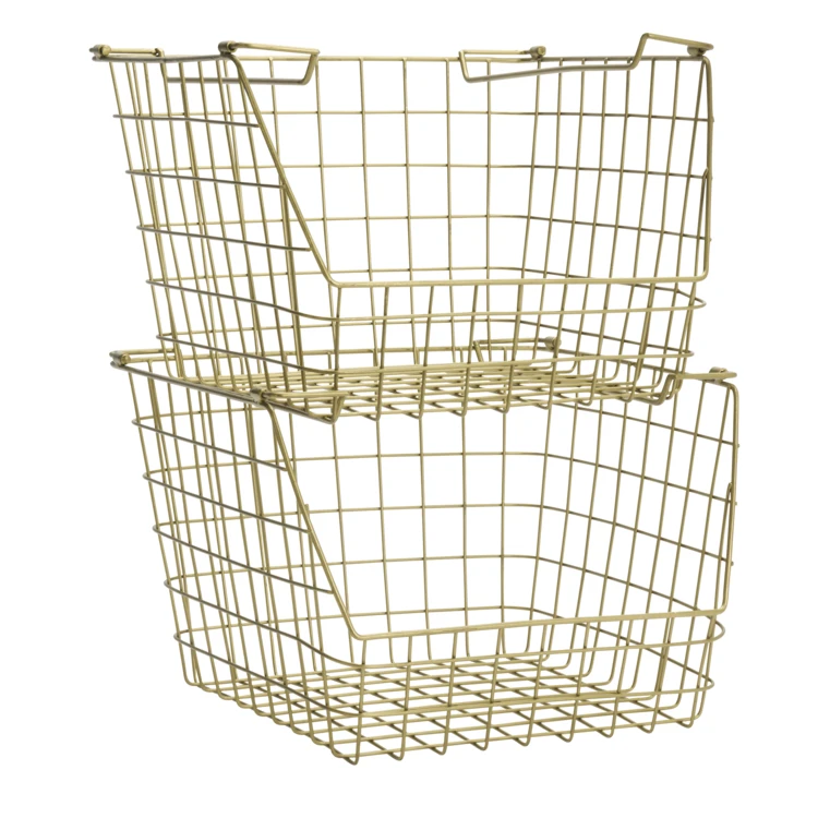Cesta apilable de alambre para guardar cosas