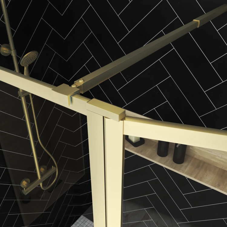 Paroi de douche à l’italienne 3-en-1 avec volet pivotant