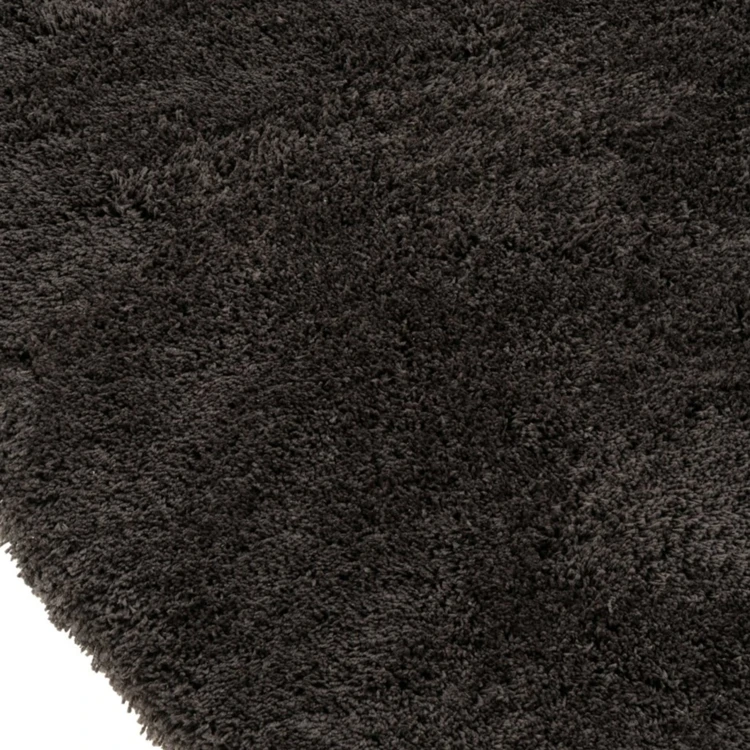 TAPIS DOUX POLYESTER GRIS FONCÉ