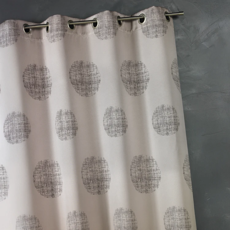 Rideau jacquard imprimé rond chiné