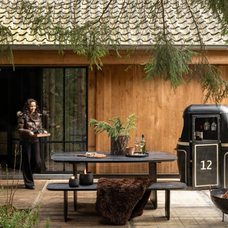 Banc en bois d'acacia