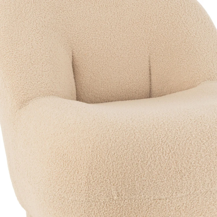 Fauteuil moelleux velours effet bouclette