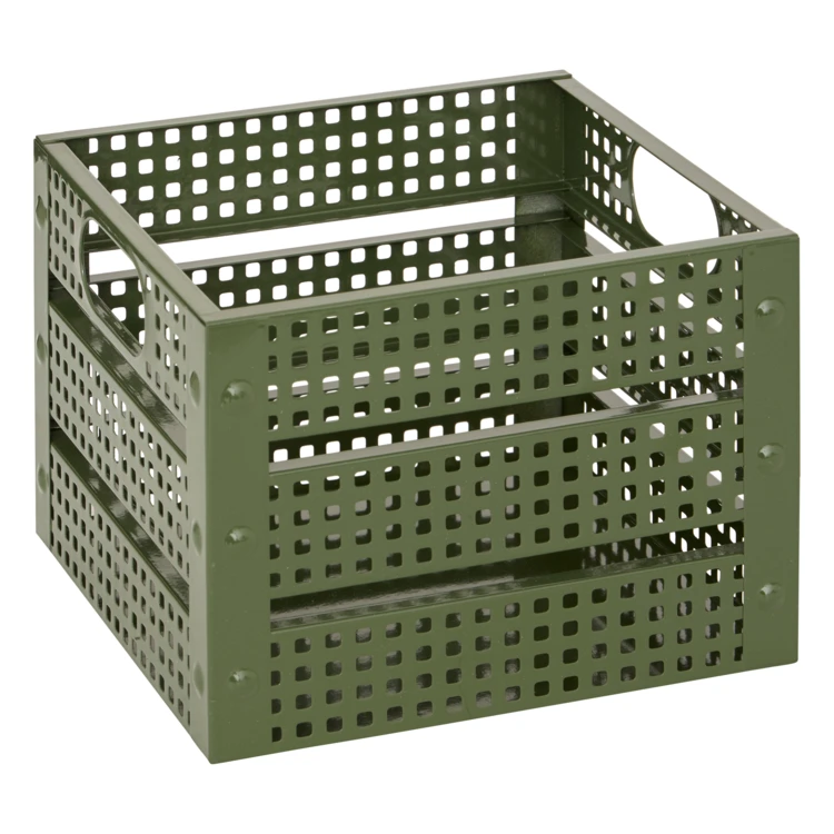 Set de 4 cajas de almacenamiento apilables de metal