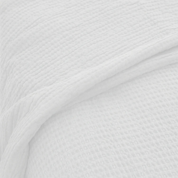 Colcha de nido de abeja de algodón reversible