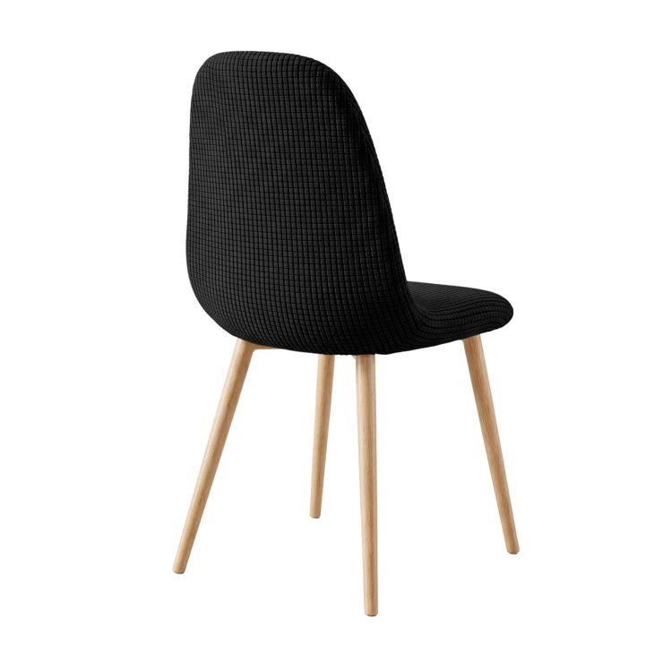 Housse de chaise scandinave extensible en tissu gaufré