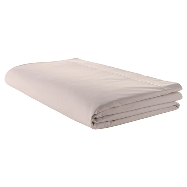 Drap plat piqué uni en percale de coton
