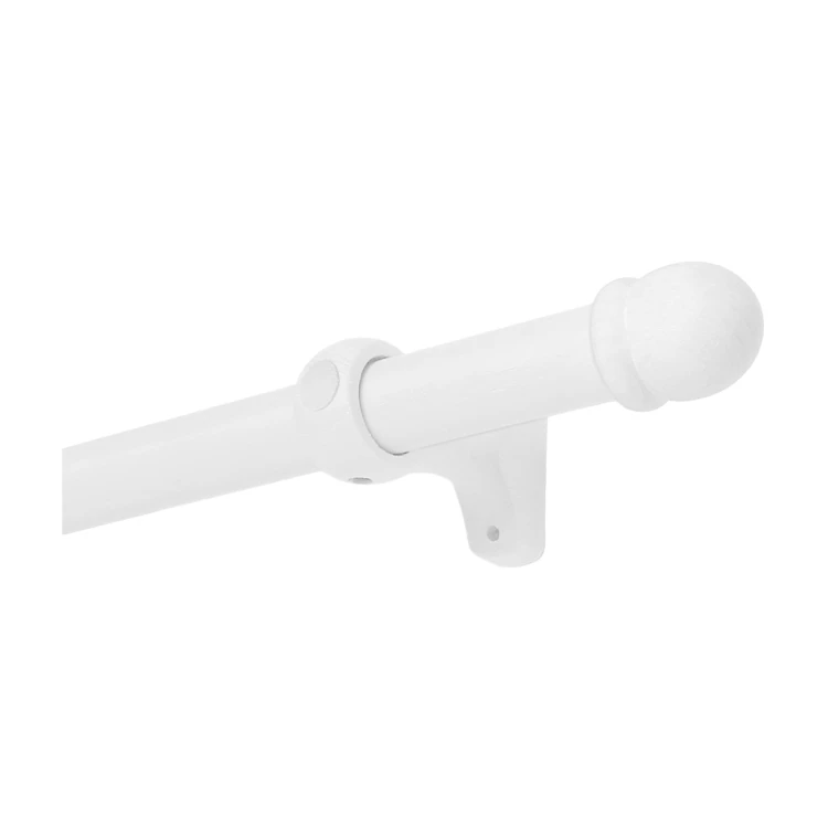 Kit tringle à rideaux en bois avec embouts ronds D28 mm