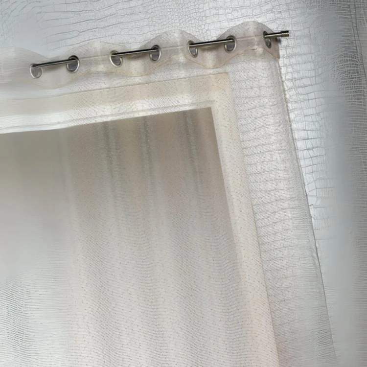 Voilage organza à fines rayures horizontales