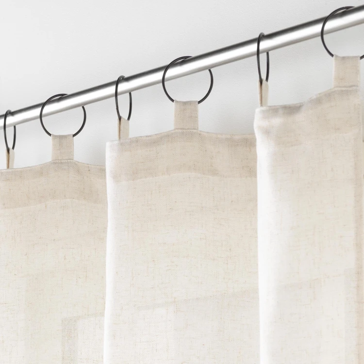 Rideau polylin à anneaux tamisant