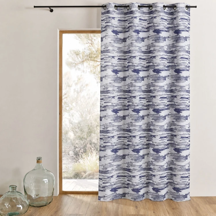 Cortina jacquard estampado militar