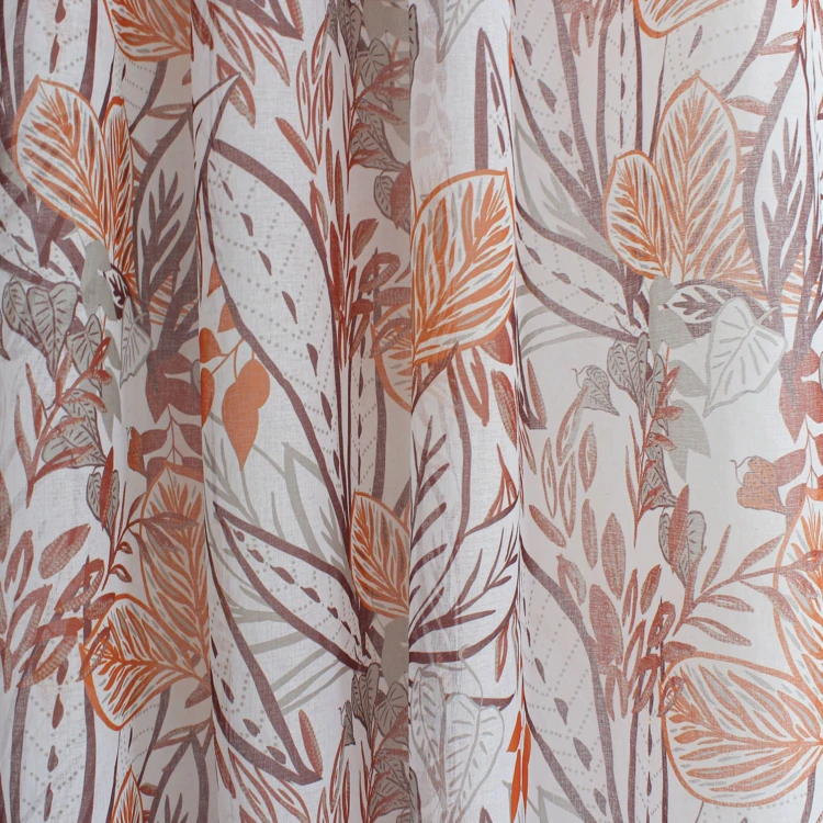 Voilage coloré motif exotique