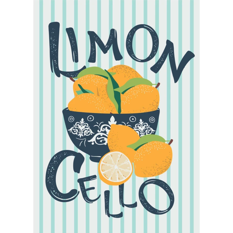 3er-Set Geschirrtücher Limoncello