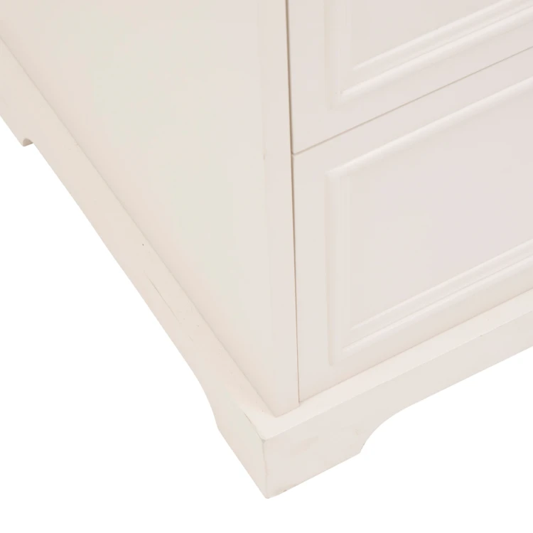 Cómoda de madera con 5 cajones y encimera de fresno
