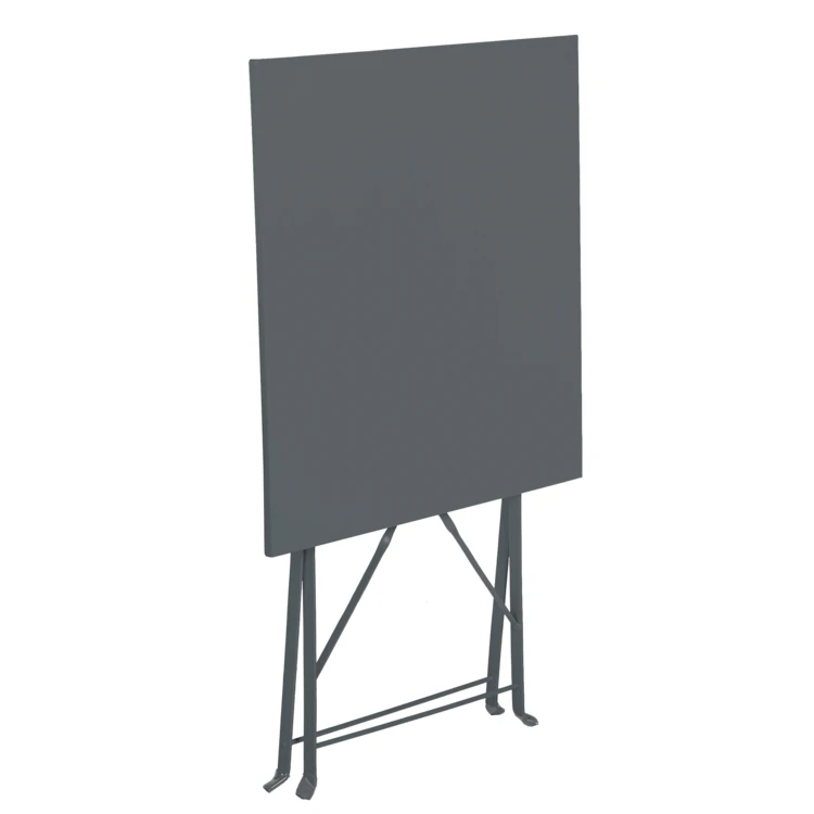 Table carrée de jardin pliante en acier