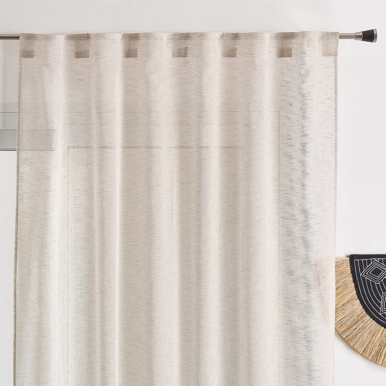 Tenda trasparente con ganci 3 in 1 effetto lino LUZ