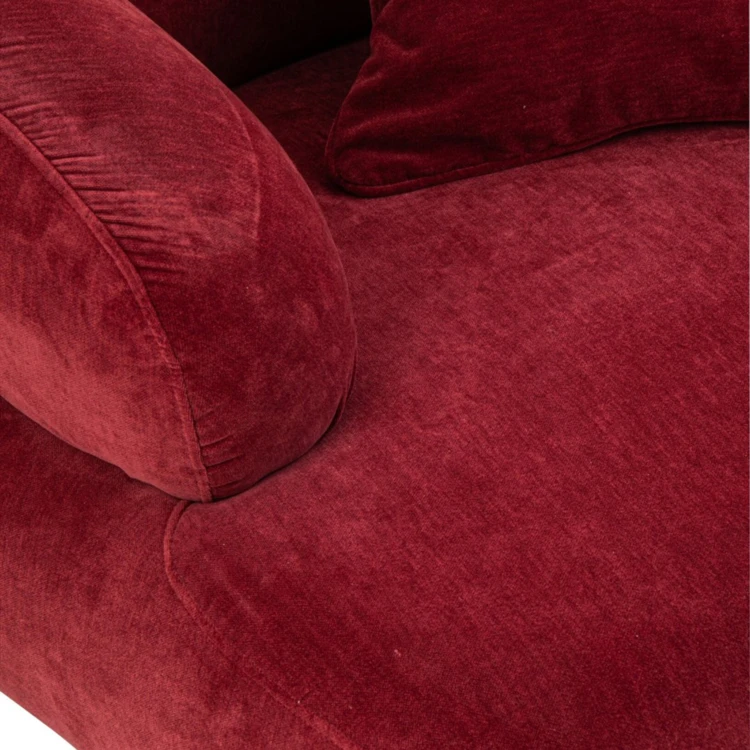 Canapé 4 places avec 4 coussins en contreplaqué et tissu