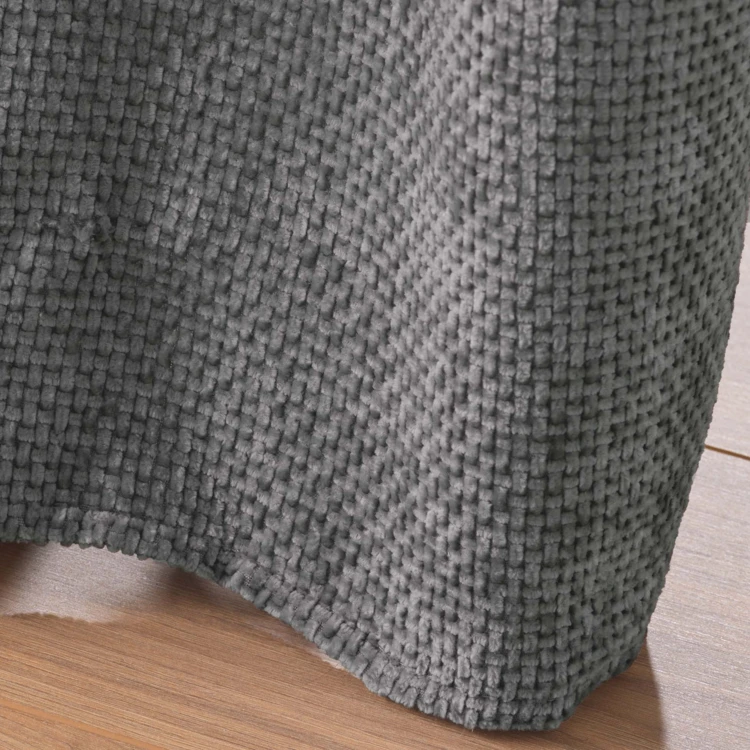Rideau à œillets en velours chenille