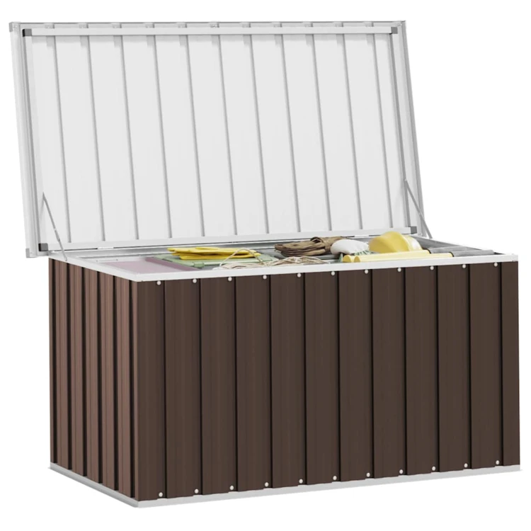 Coffre de rangement de jardin en acier galvanisé