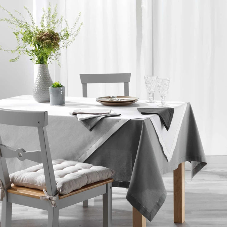 Tovaglia rettangolare in cotone tinta unita