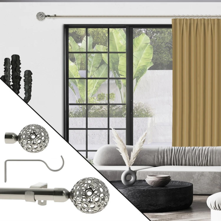 Kit de barra extensible de metal con extremos esféricos  D19/16 mm