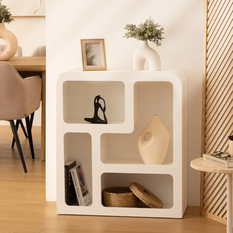 Estantería de madera con 4 nichos