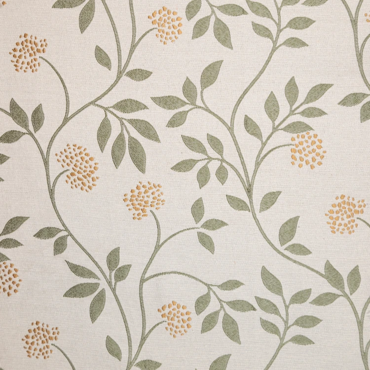 Rideau jacquard polycoton motifs végétaux