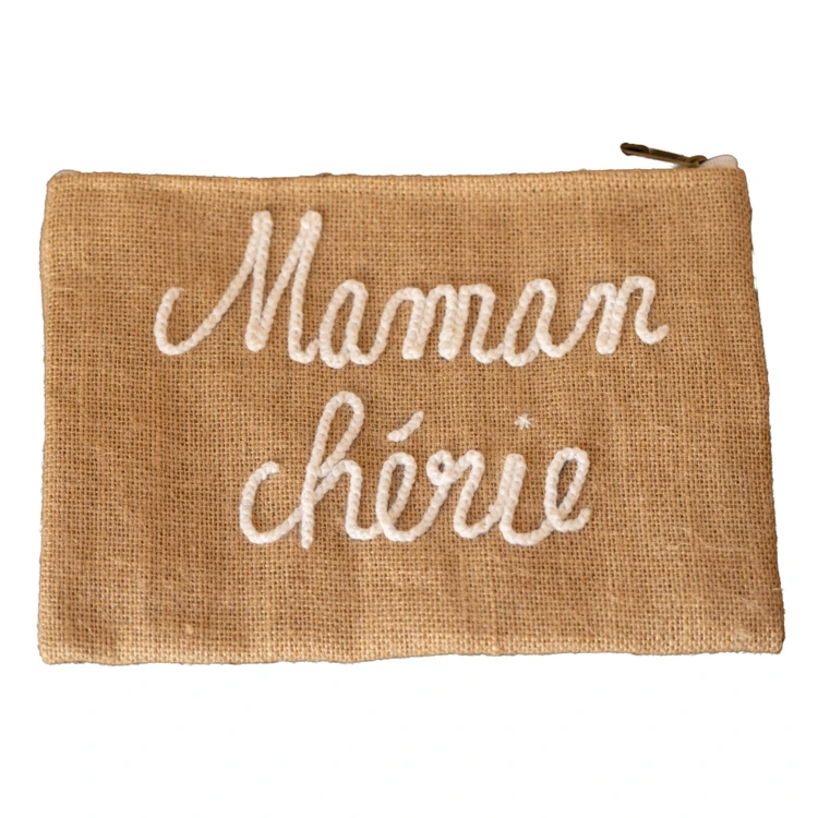 Pochette Jute "Maman chérie"