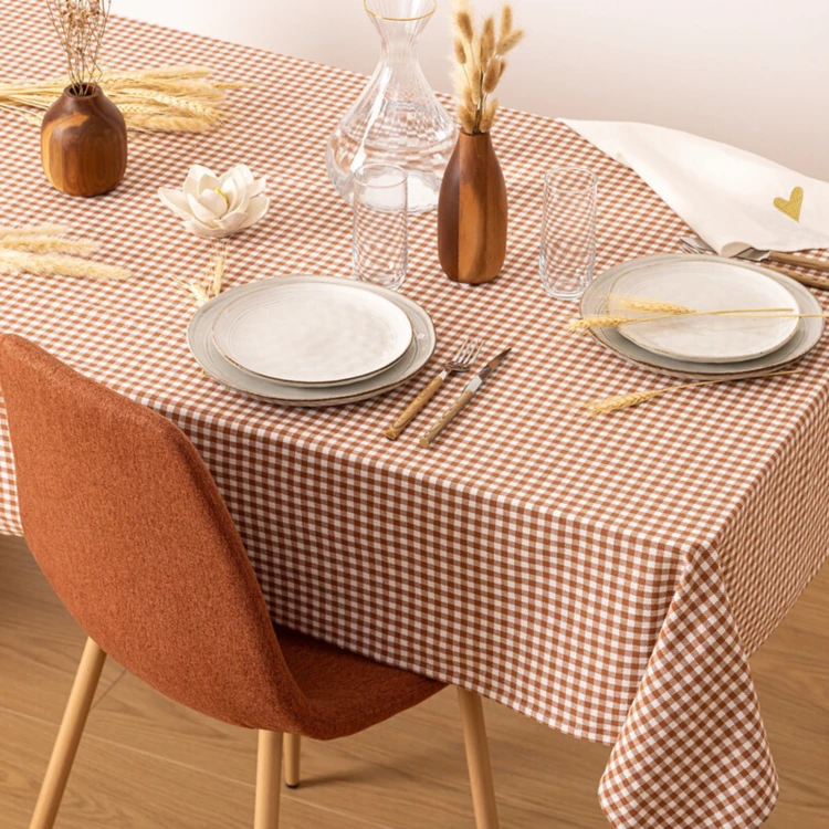 Nappe rectangle en coton vichy