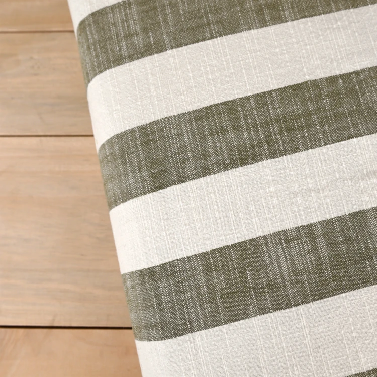 Omkeerbaar dekbed van gevlamd katoen met strepen en ruitjes LOURMARIN