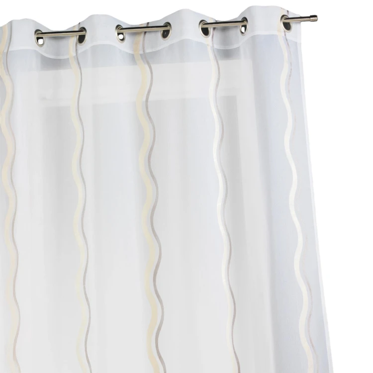 Visillo en jacquard con rayas verticales onduladas