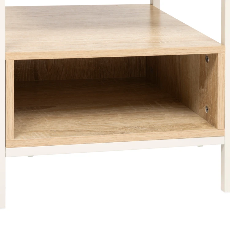 Table de chevet avec tablette et niche en bois