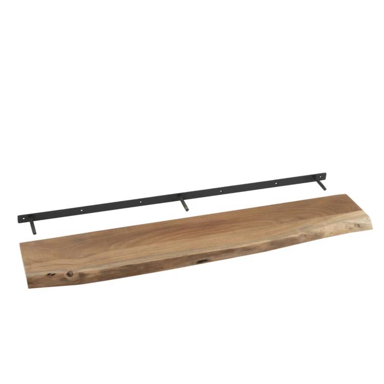 Etagère murale en acacia avec support fixation