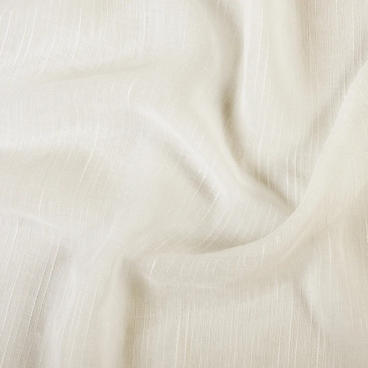 Voilage à oeillets tamisant à fil flammé